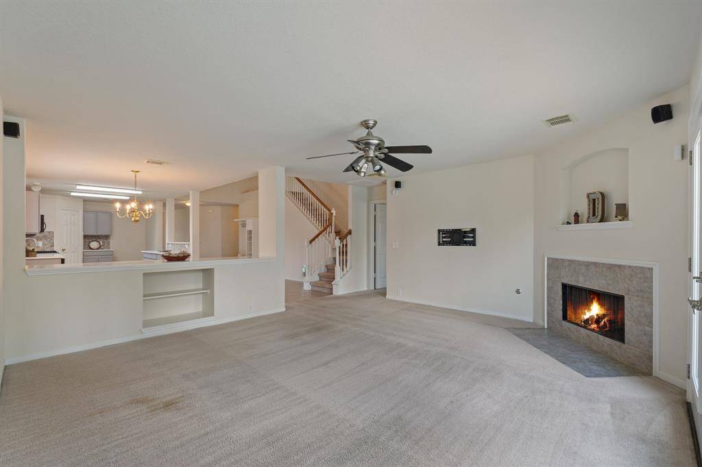 This spacious living room is welcoming to all.