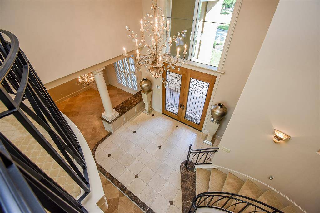 A look down to the entrance foyer