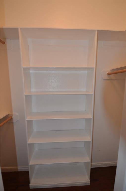 Middle BR closet with open shelves
