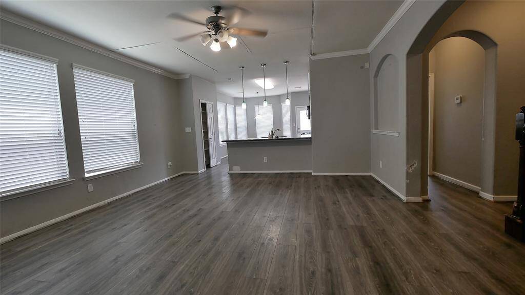 Family room looking at halway to master and kitchen area
