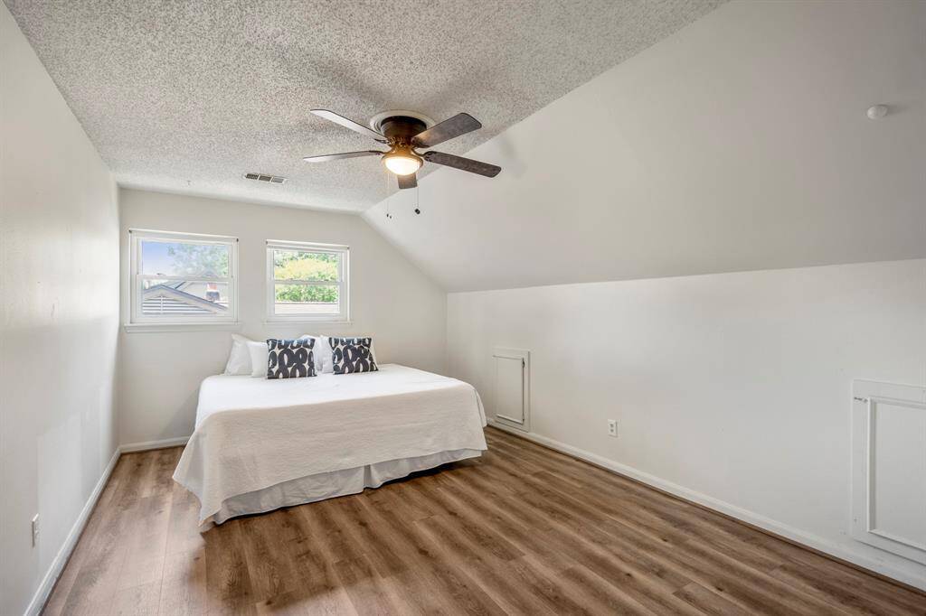 The second of two upstairs bedrooms.