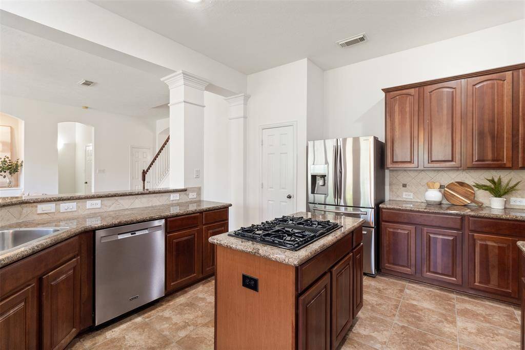 There is plenty of cabinet space and appliances will stay.