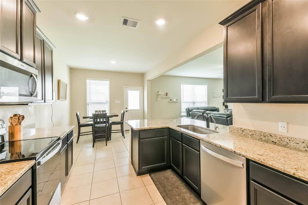 Kitchen provides all electric and stainless steel appliances