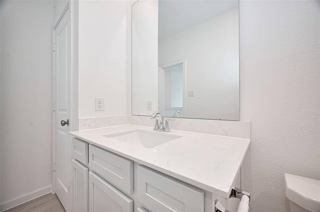 Quartz countertop.