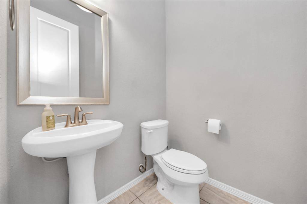 Second floor half bathroom