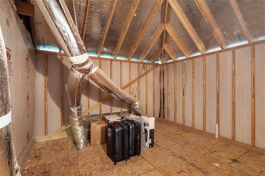 This oversized extra storage space is easily accessible through the media room.