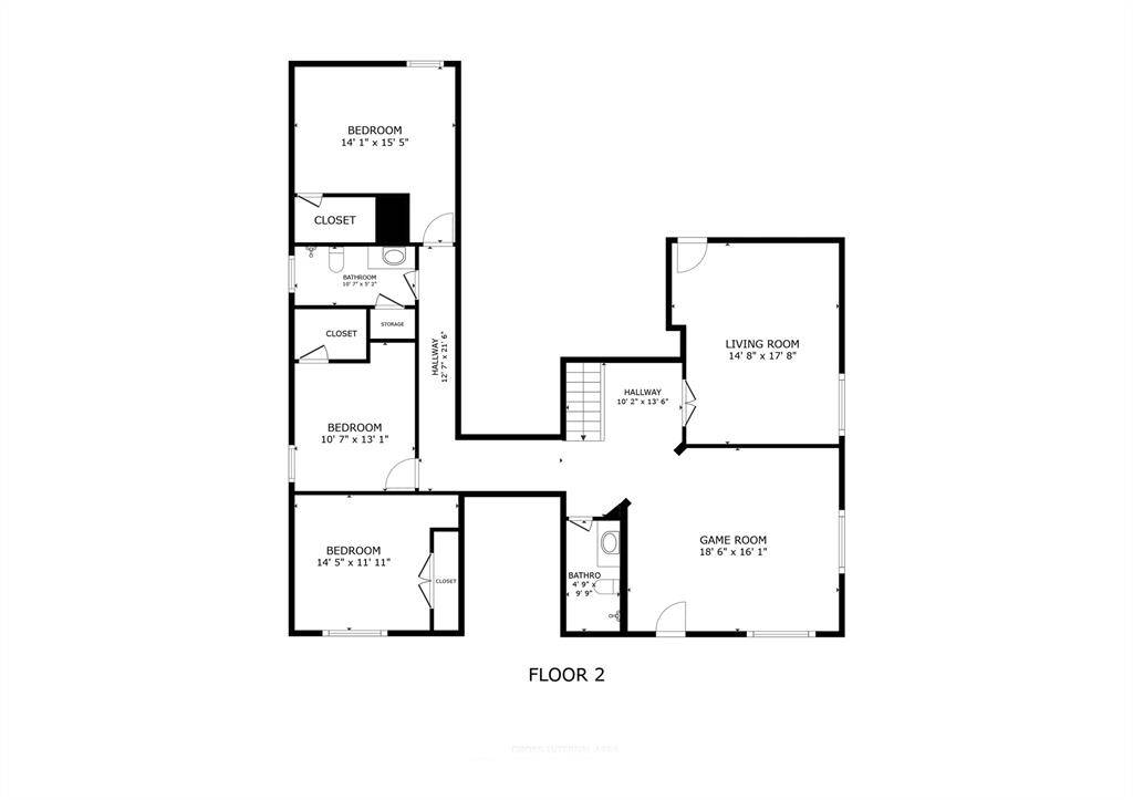 Floor plan of the 2nd floor.