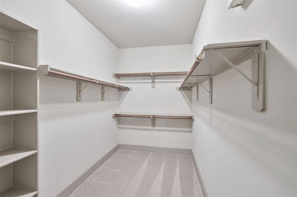 Very large primary closet.  Loads of storage throughout home.
