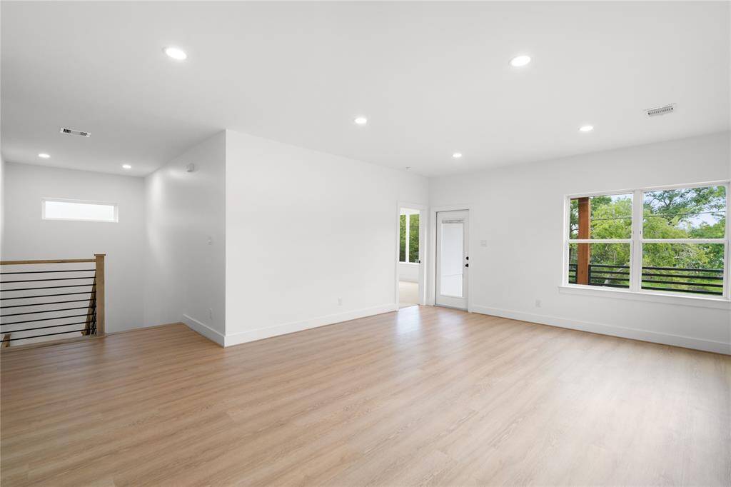 Look at this space! The door leads to the fabulous covered deck