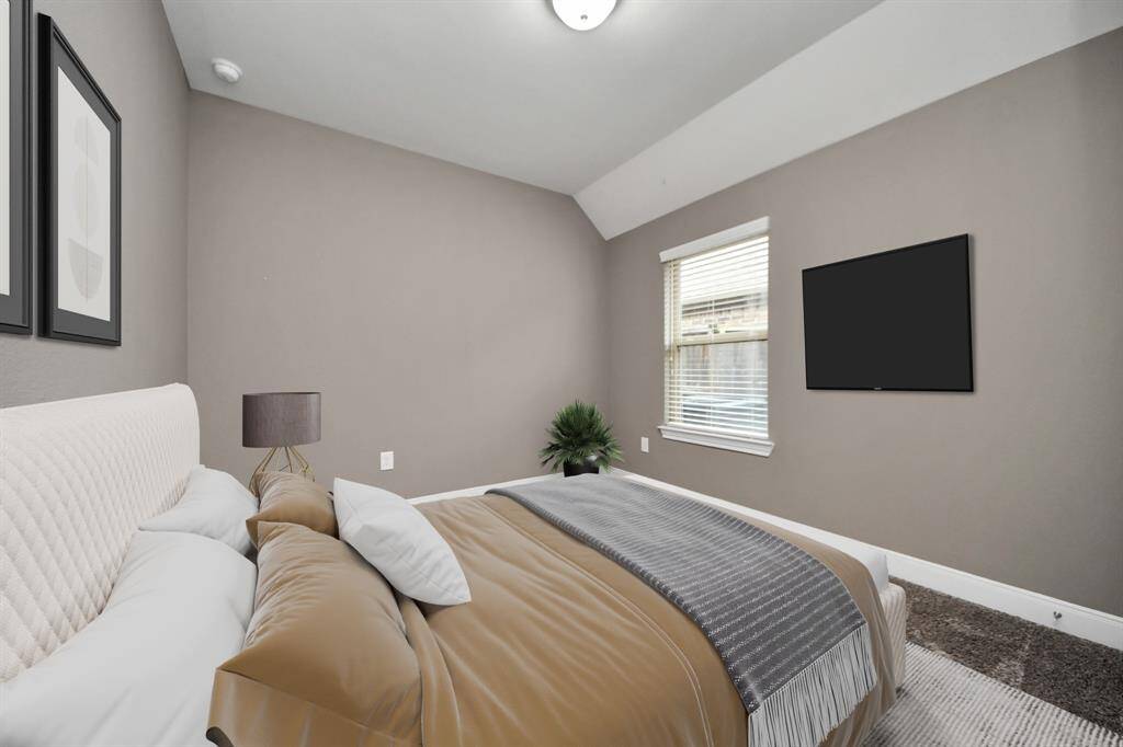 This virtually staged guest room is designed to help you envision a warm and inviting retreat for your guests