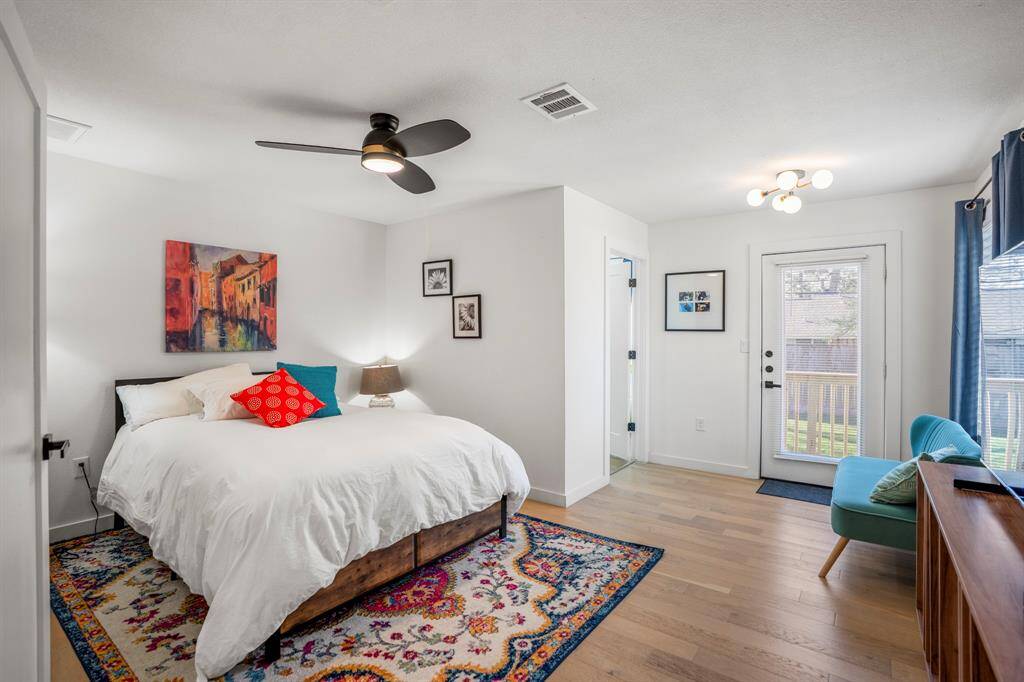 This beautiful room is your sanctuary where you will exhale the day away. Spacious enough to fit a king-sized bed here.