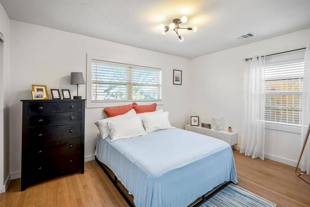 One of two secondary bedrooms. This one overlooks the front and side yard.