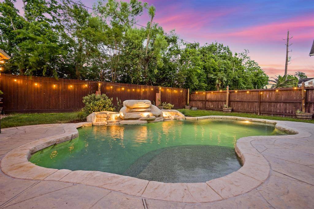 Imagine sitting outside on a cool spring evening enjoying your backyard and the sunset!