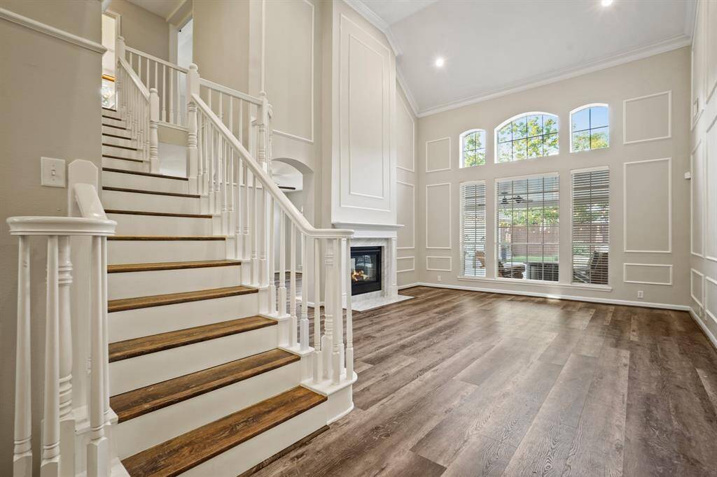 This amazing living room can be used for formal gatherings or your every day relaxation.