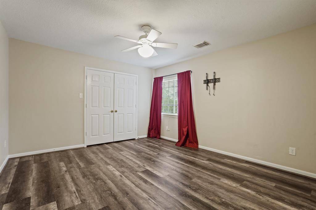 Second secondary bedroom also is equipped with a large closet and is attached to the Jack and Jill bath.