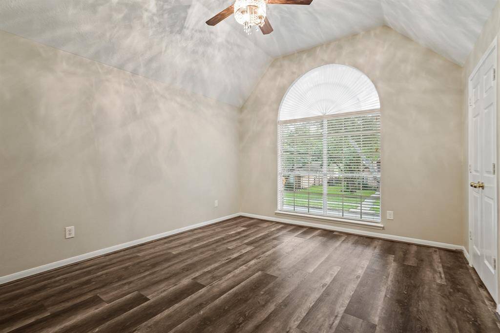Third secondary bedroom has a large beautiful window and a double sided closet upstairs.