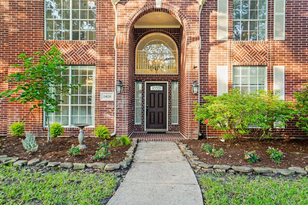 Beautiful landscaping greets your guests as they arrive!