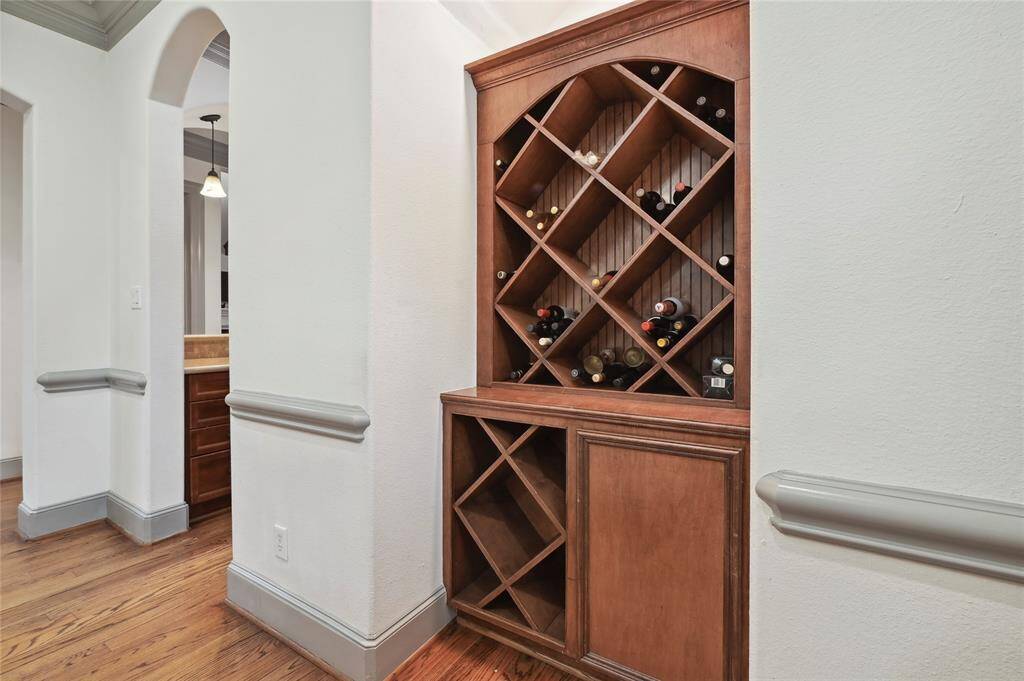 Ideal wine storage located in formal dining room!