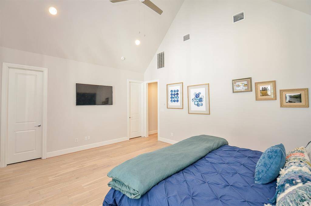 Two walk in closets in the primary with a huge closet in the primary bathroom.