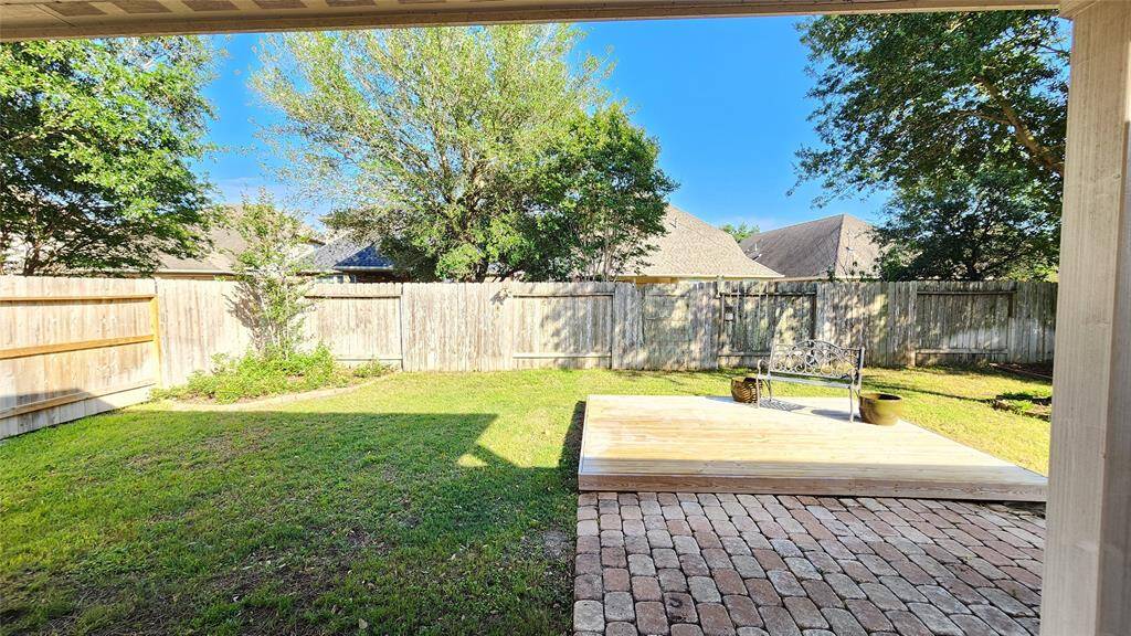 View from covered patio