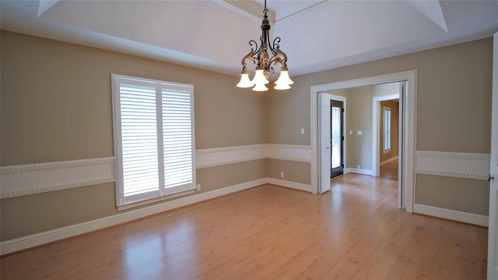 Spacious dining room.