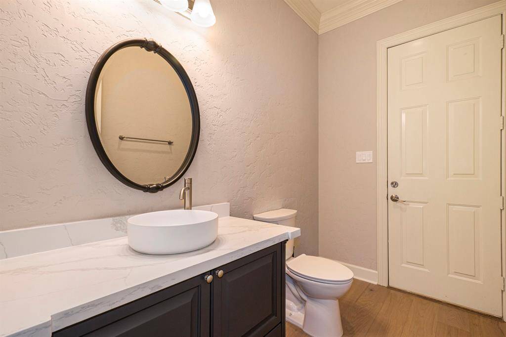 Half bath with access to the patio/pool