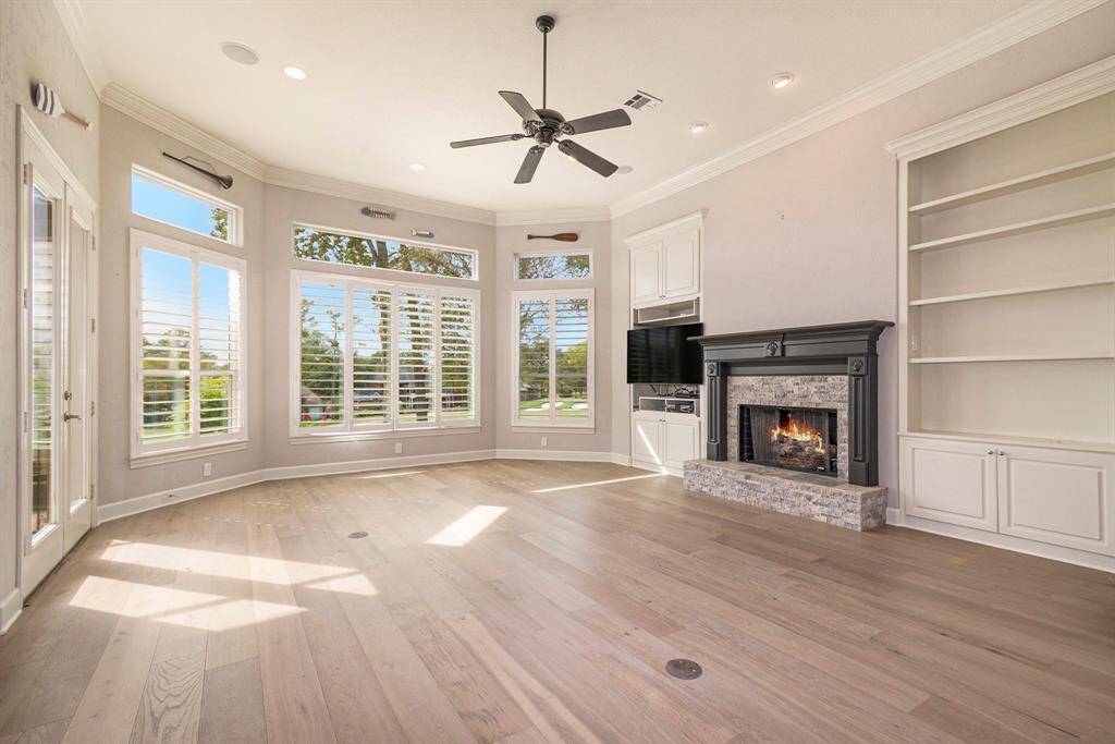 Family room/Den hasss great views of the golf course