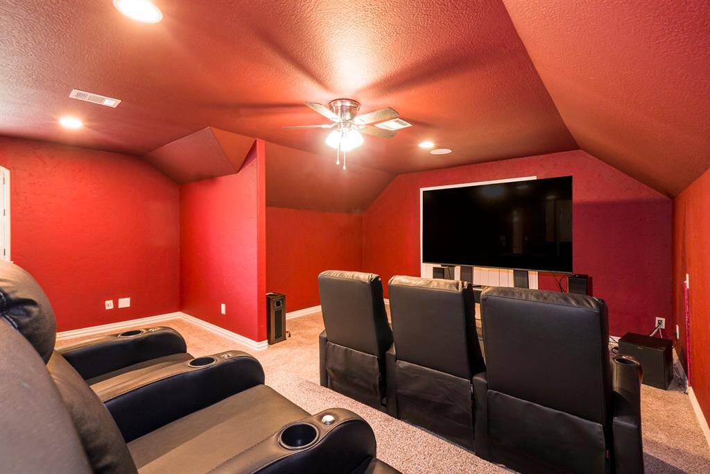 Media room could also serve as additional guest bedroom space.