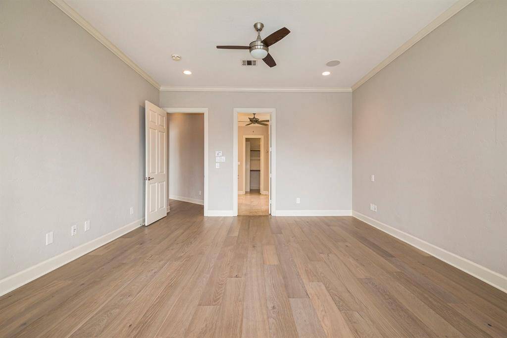 Primary lend an extra sense of privacy being separated from the rest of the main living space and other bedrooms