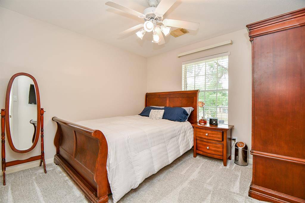 What a marvelous, bright, carpeted secondary bedroom. As suggested, this or any other secondary, may be purposed as a nursery, additional office/study space, hobby or work out room? You've got lots of options.