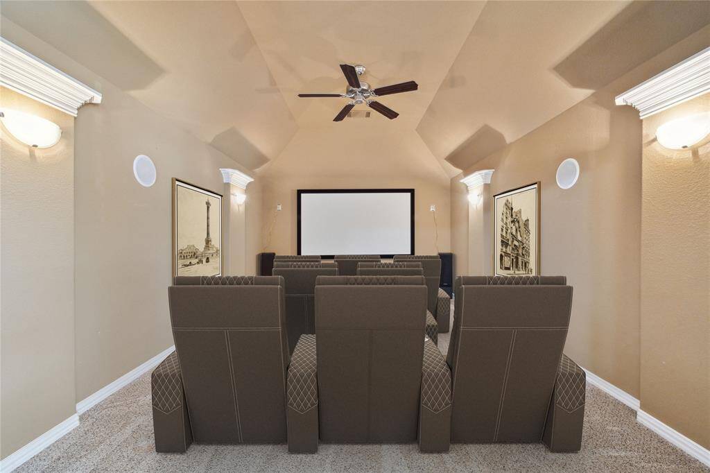 Media Room (18x12) perfect for game night, movies or children’s sleepovers with friends. Sound system, projector and screen to remain with the home. Virtually staged.