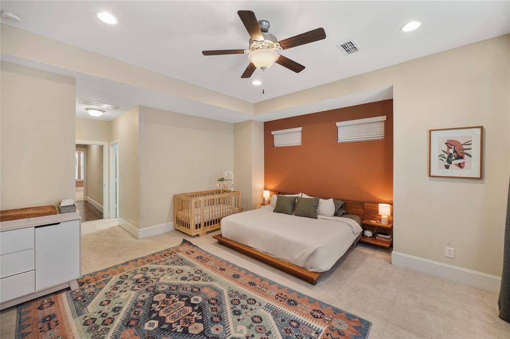 Spacious primary suite with a relaxing ambiance.