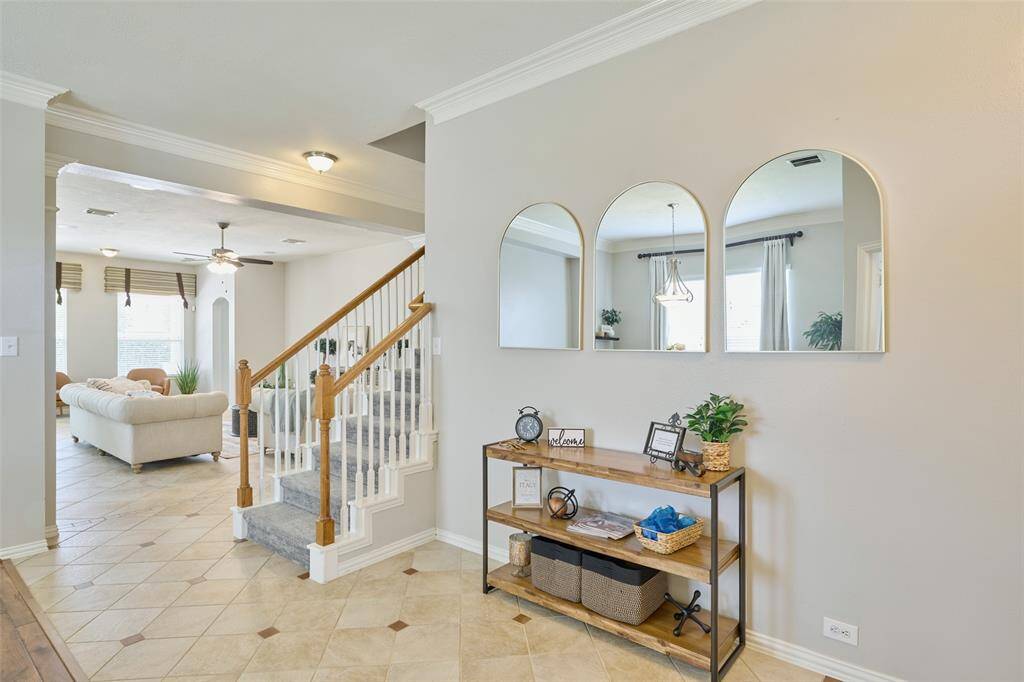 An alternate perspective of the initial view upon entering the home.