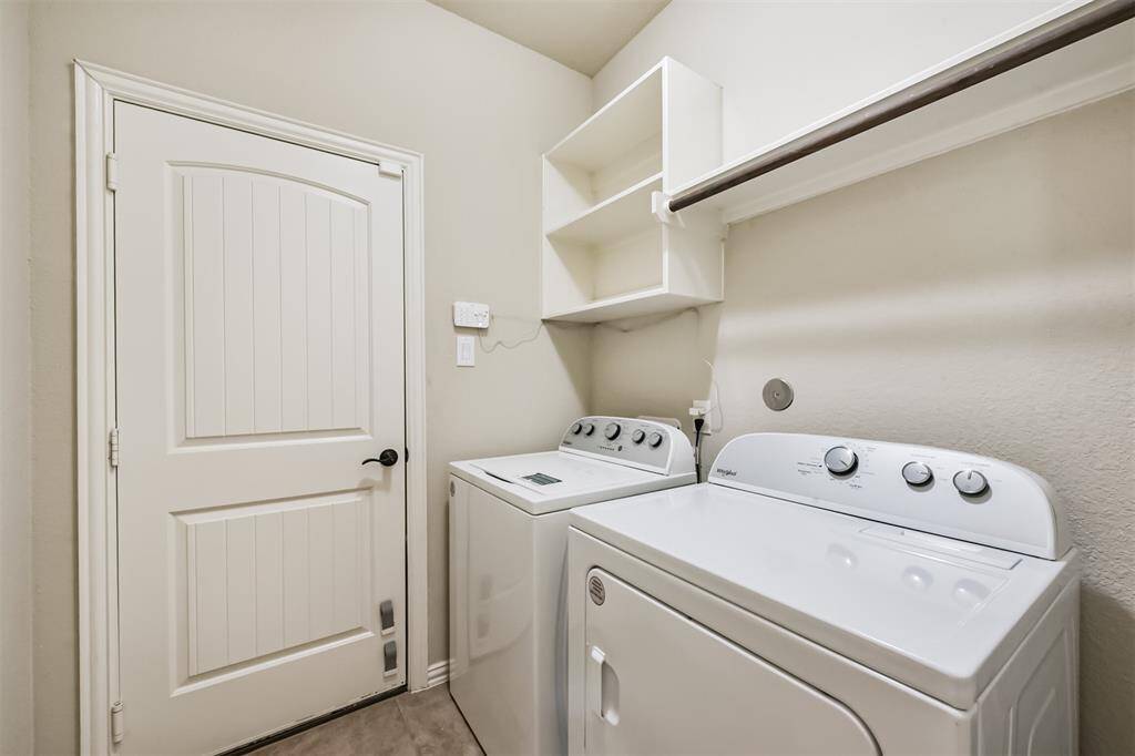 There's good storage in the utility room