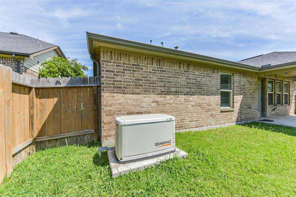 The full home generator conveys with the home