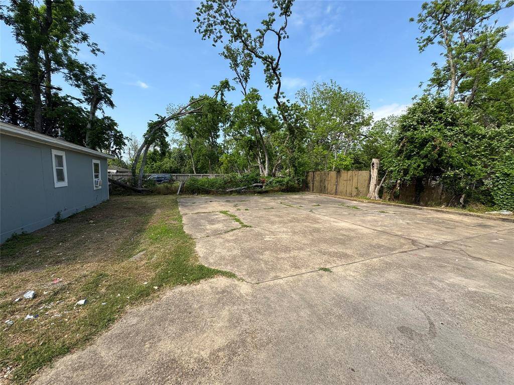 Parking area at the rear of the property.