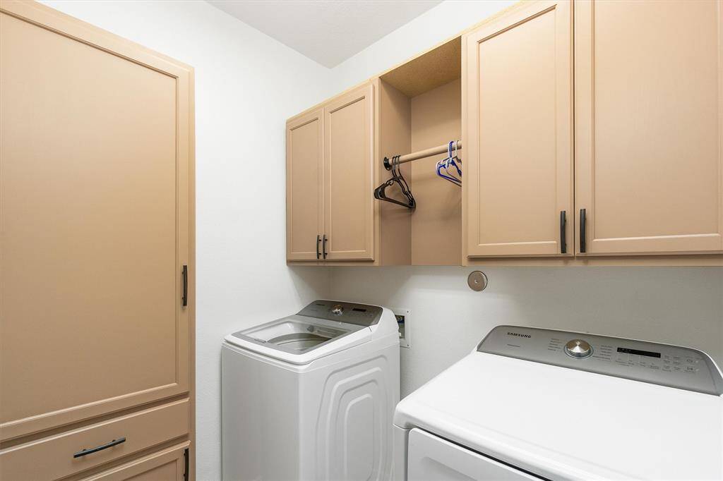 Laundry room with built in shelving