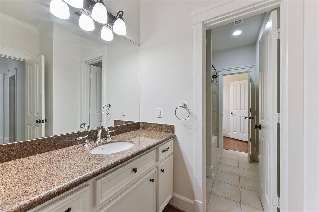 One of the sink areas for the secondary bedroom’s Jack-n-Jill bathroom.
