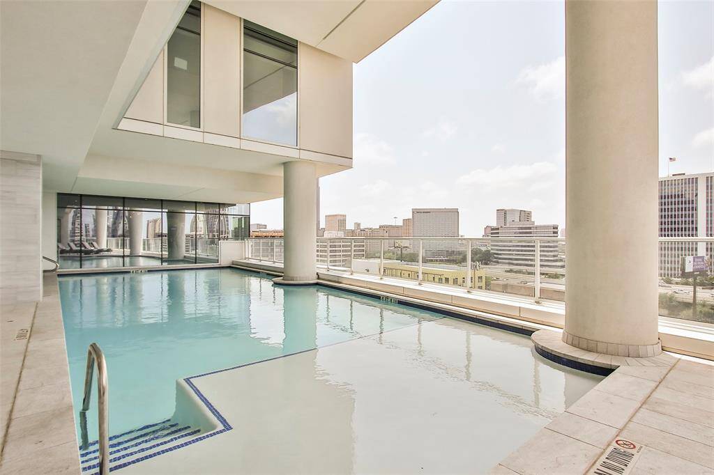 Residents enjoy a resort-style pool area with breathtaking views.