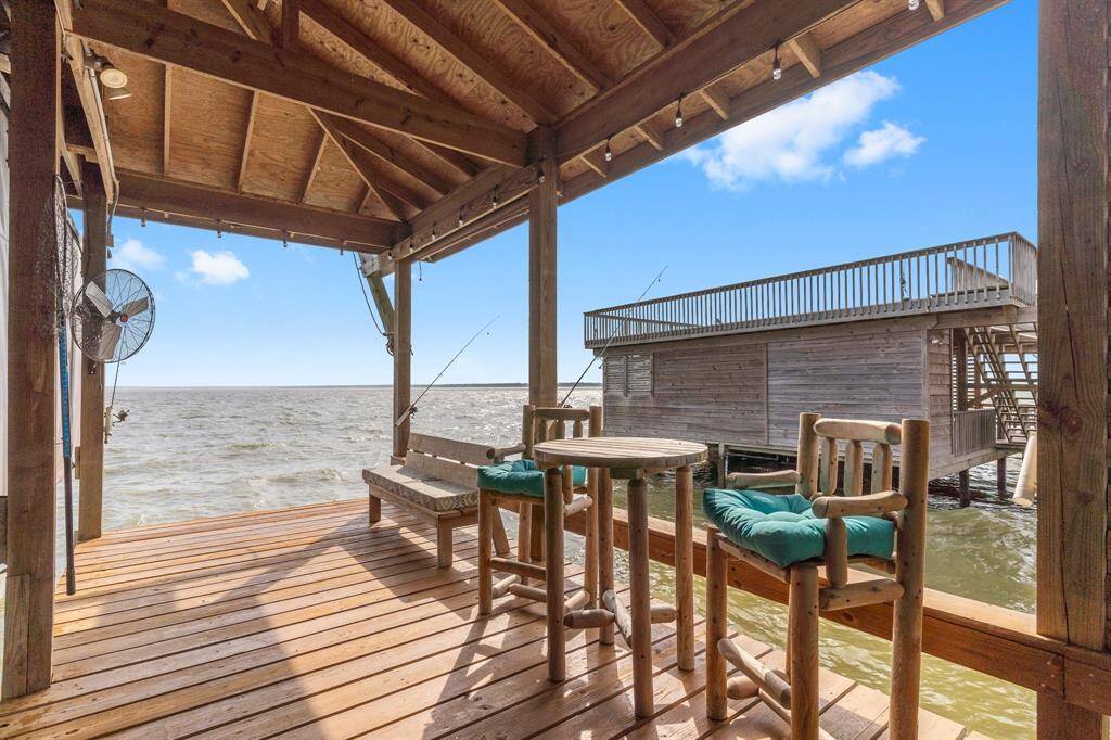 Shaded deck area