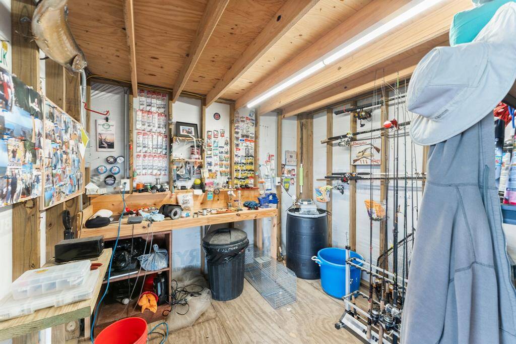 Boathouse storage room