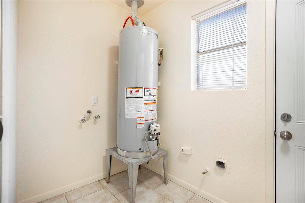 LAUNDRY ROOM WITH WATER HEATER REPLACED 2025
