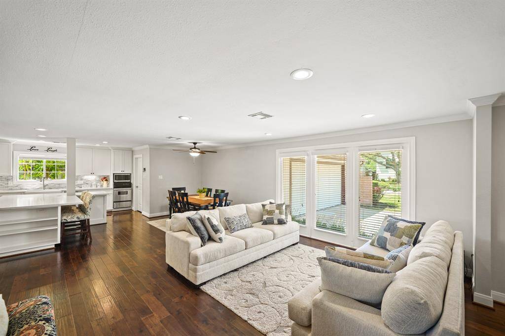 The Living Area/Den also features Recessed Lighting and Extended Baseboards.