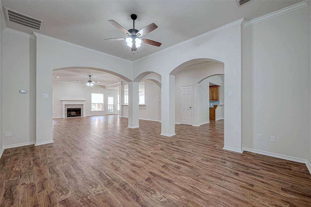Looking from gameroom into den