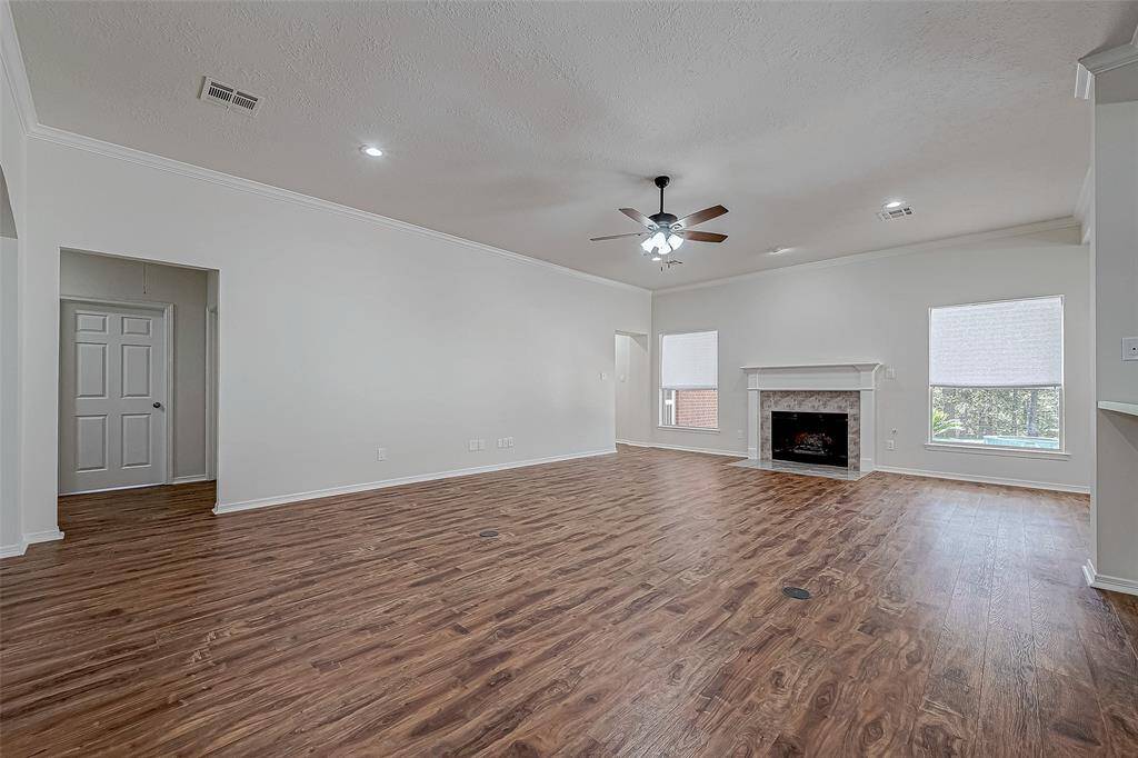 Family room/den with outlet in floor too!