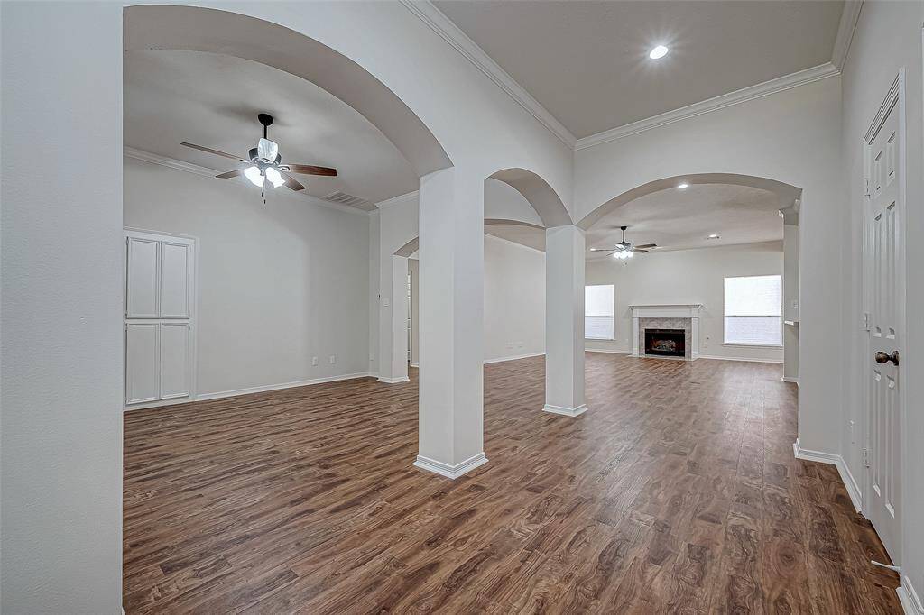 Arched entries into areas of home