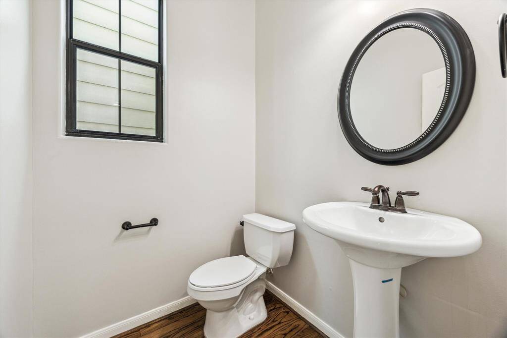 Private half-bath for guests.