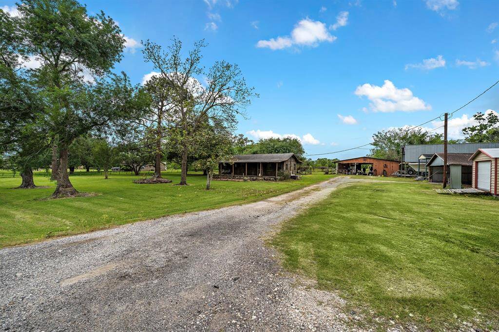 Buildings to the right of the road will be removed. Barn Stays