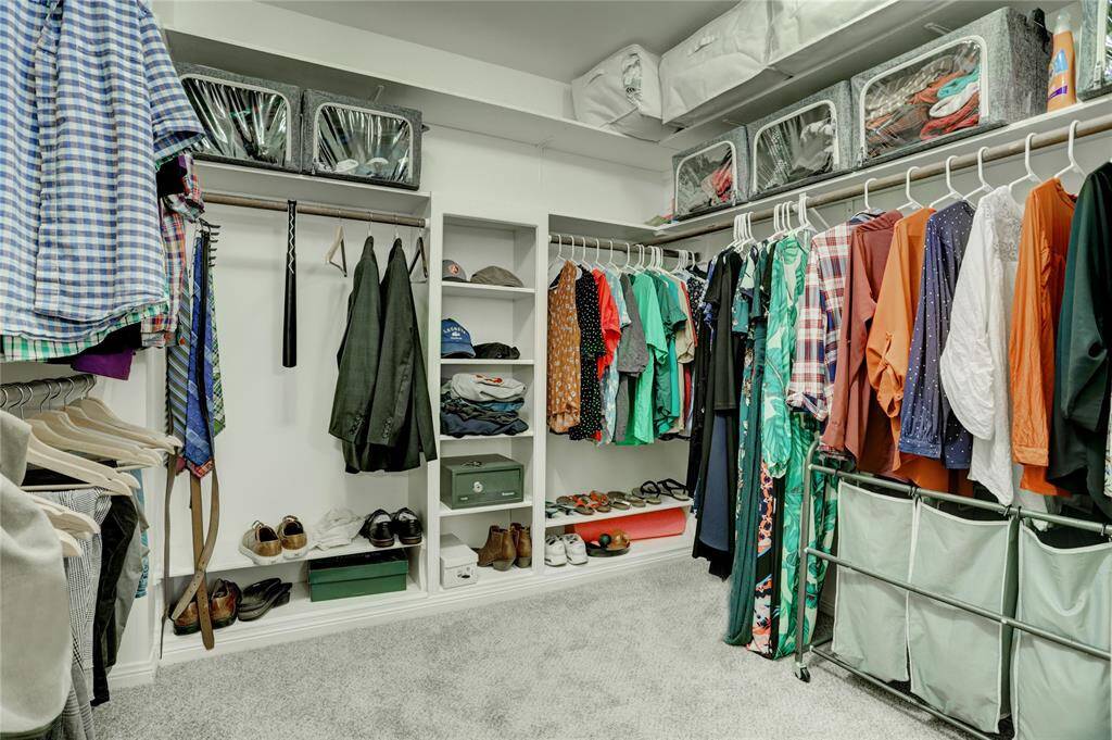 Primary walk-in closet.