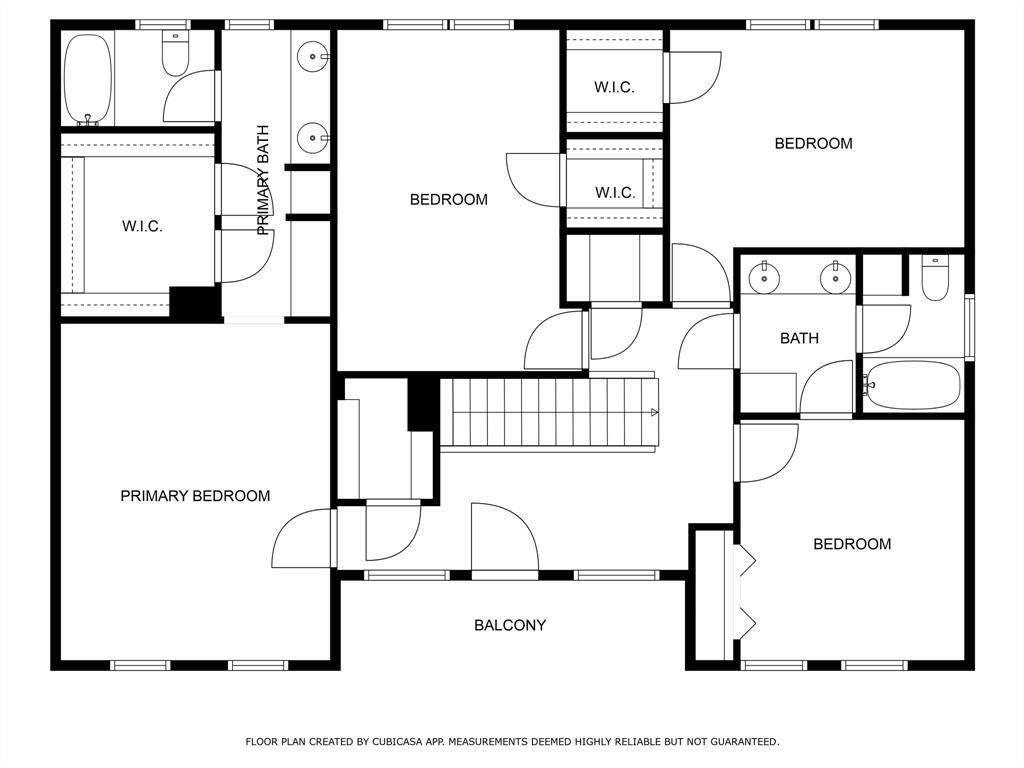 Second floor plan. Deemed to be accurate but not guaranteed.